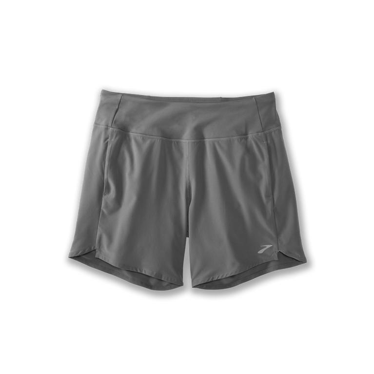 Brooks Chaser 7" Womens Running Shorts - Steel/grey - Indonesia (PWOE-27164)